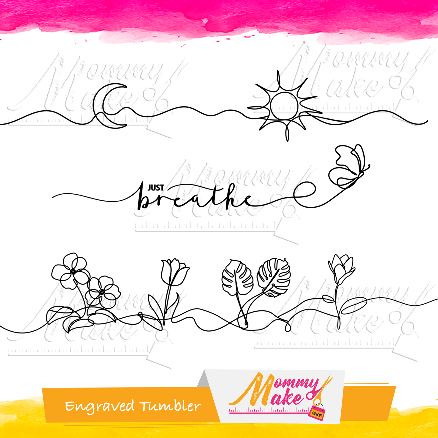 Engraved Tumblers - Just Breathe