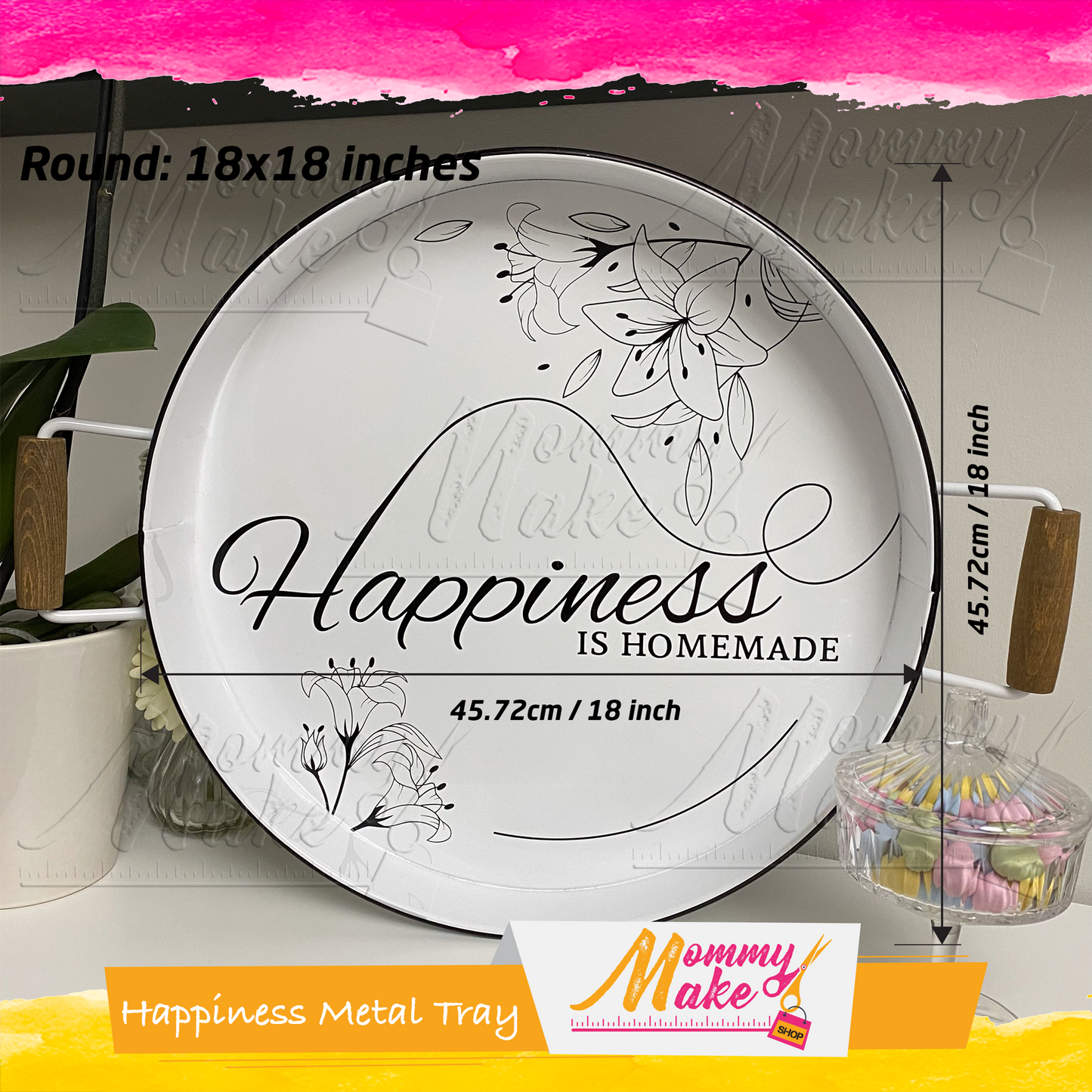 Happiness is Homemade - Metal Tray