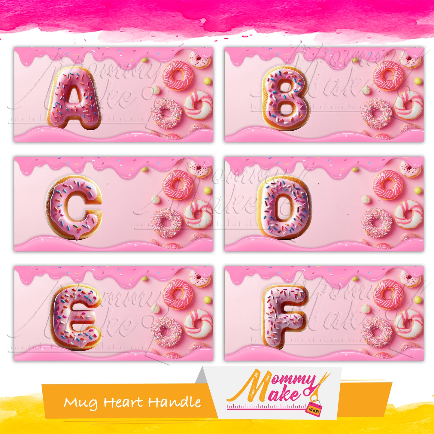 Donuts Mug Alphabet 11oz