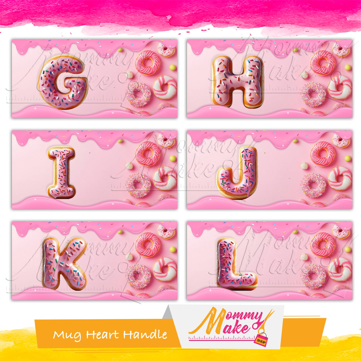 Donuts Mug Alphabet 11oz