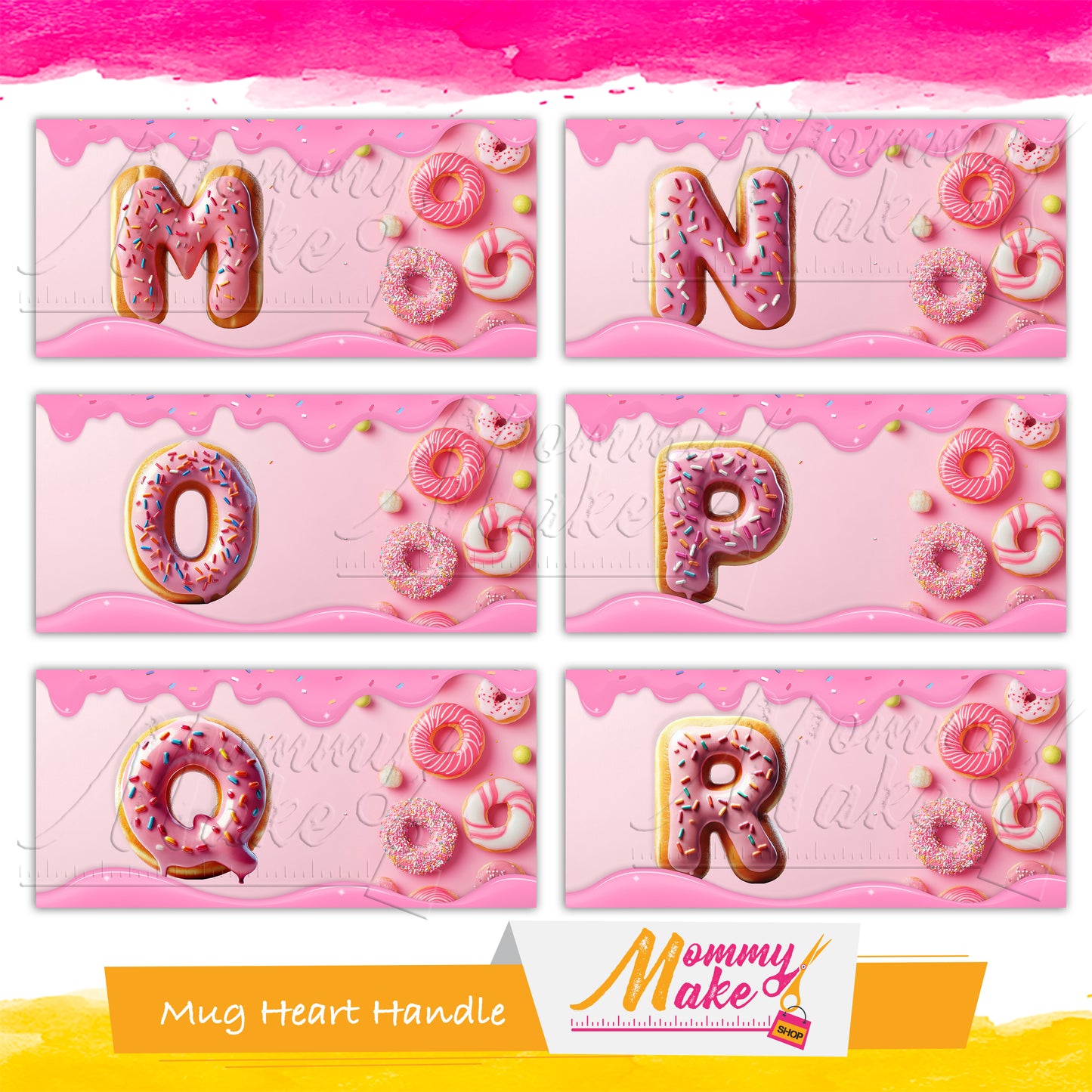 Donuts Mug Alphabet 11oz