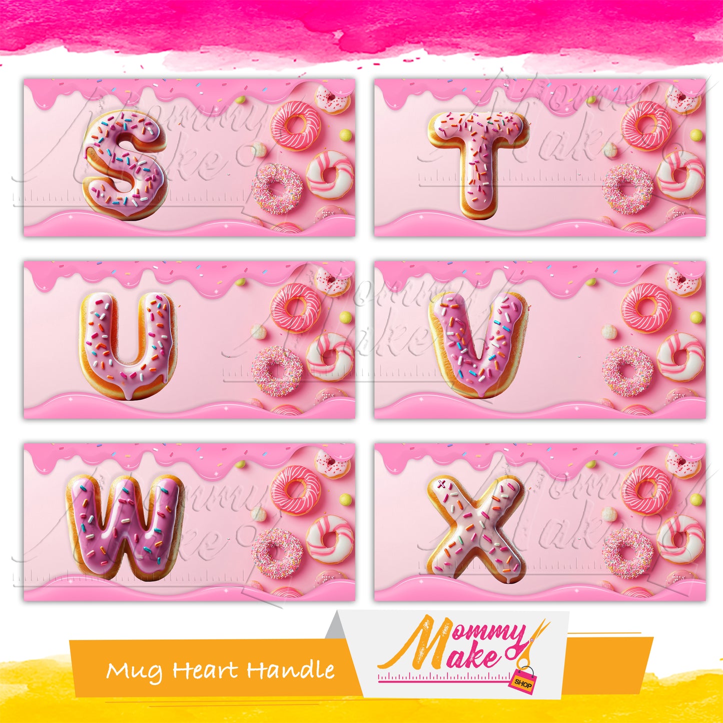 Donuts Mug Alphabet 11oz
