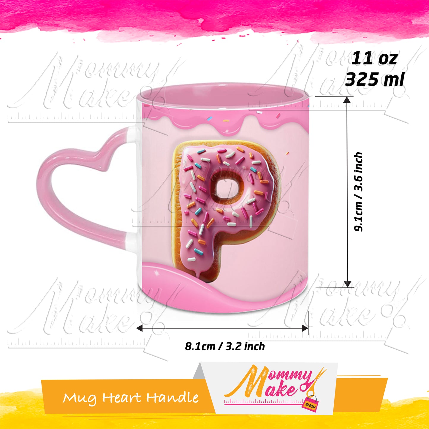 Donuts Mug Alphabet 11oz