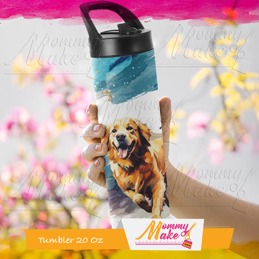 Skinny Tumbler 20oz/600ml - Golden Retriever