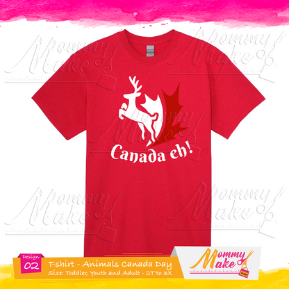 Canada Day T-shirt - Animals