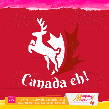 Canada Day T-shirt - Animals