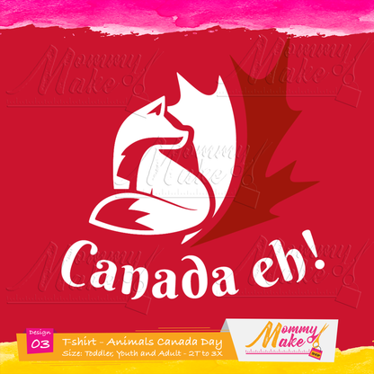 Canada Day T-shirt - Animals