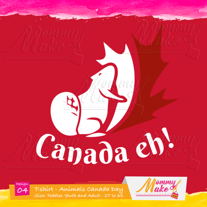 Canada Day T-shirt - Animals