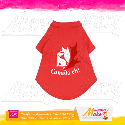 Canada Day T-shirt - Animals