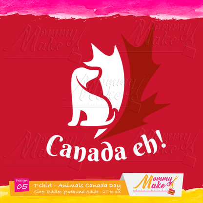 Canada Day T-shirt - Animals